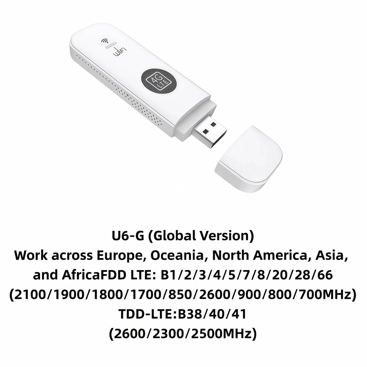 Global Edition 4G LTE Portable WiFi Hotspot for Travel with SIM Card Slot Hotspot Device Support FDD:B1/2/3/4/5/7/8/20/28/66 in North America, South
