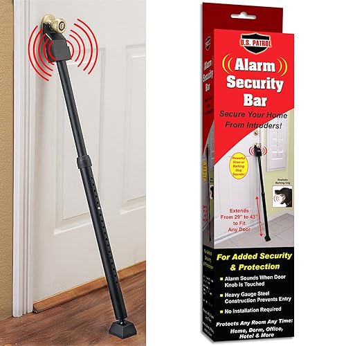 U.S. Patrol JB5322 Alarm Security Bar extends from 29" to 43"