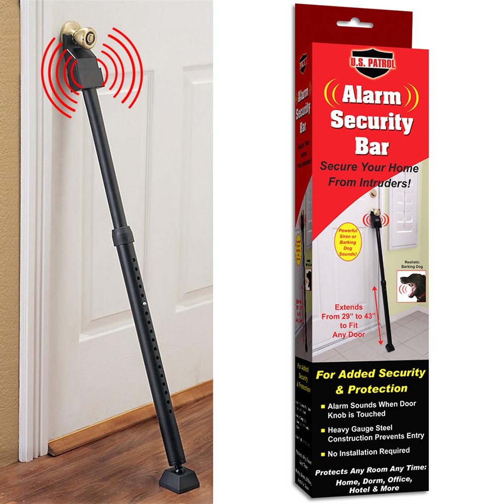 U.S. Patrol JB5322 Alarm Security Bar extends from 29" to 43"