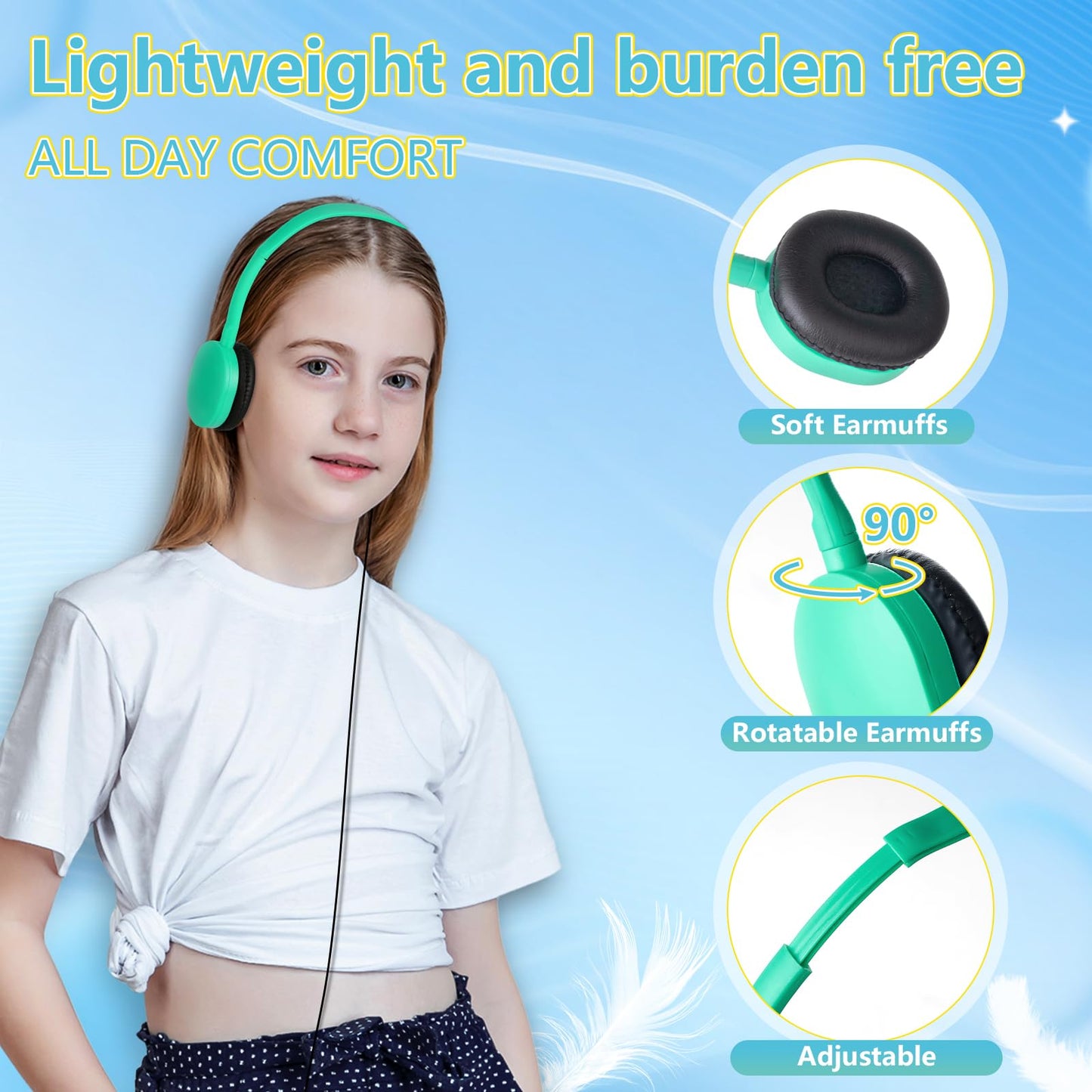OSSZIT Kids Headphones Bulk 25 Pack for Classroom School,Wholesale Earphones Class Set of Headphones for Students Teens Children Multi Color 3.5mm…