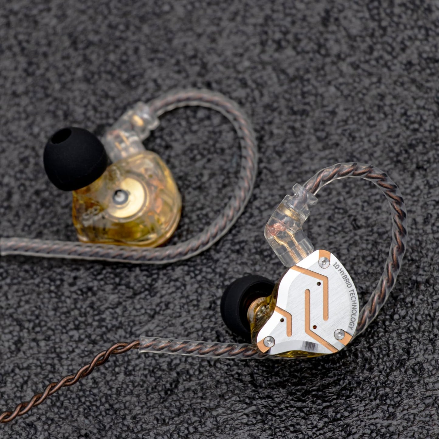 Linsoul KZ ZS10 Pro, 4BA+1DD 5 Driver in Ear Monitor, HiFi Wired Earbuds, Gaming Earbuds, Hybrid IEM Earphones with Stainless Steel Faceplate