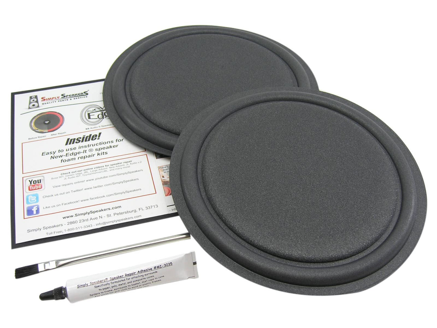 EPI 10 Inch Passive Radiator Repair Replacement Kit PASK-10 (Pair)