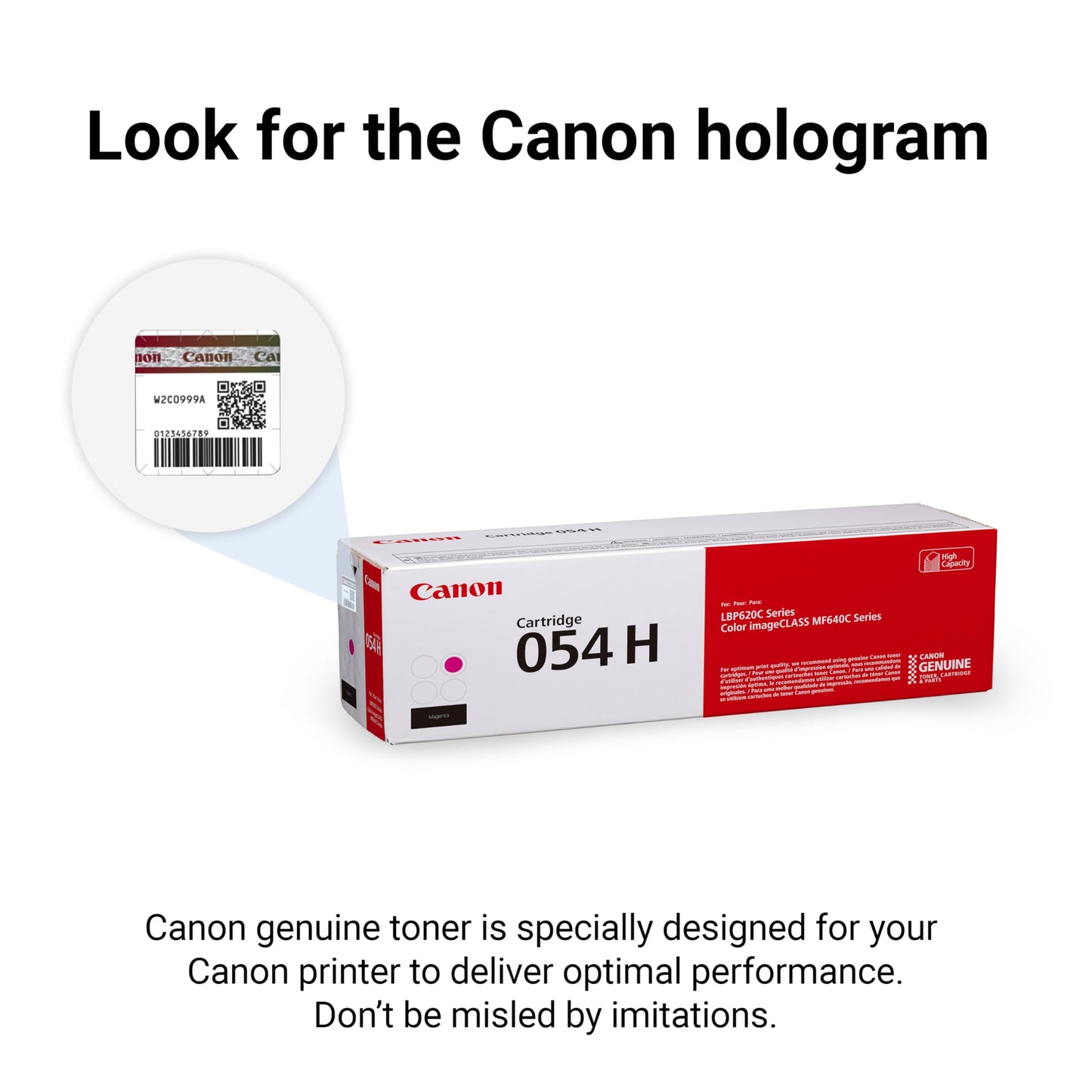 Canon Genuine 054 Magenta Toner Cartridge High Capacity Compatible with LBP622Cdw, LBP623Cdw, MF641Cdw, MF642Cdw, MF644Cdw