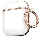 Maxjoy for AirPods Case, Cute AirPod Case Protective Hard AirPod 2 Cover for Women Men with Keychain for AirPods 2nd 1st Generation Charging Cover