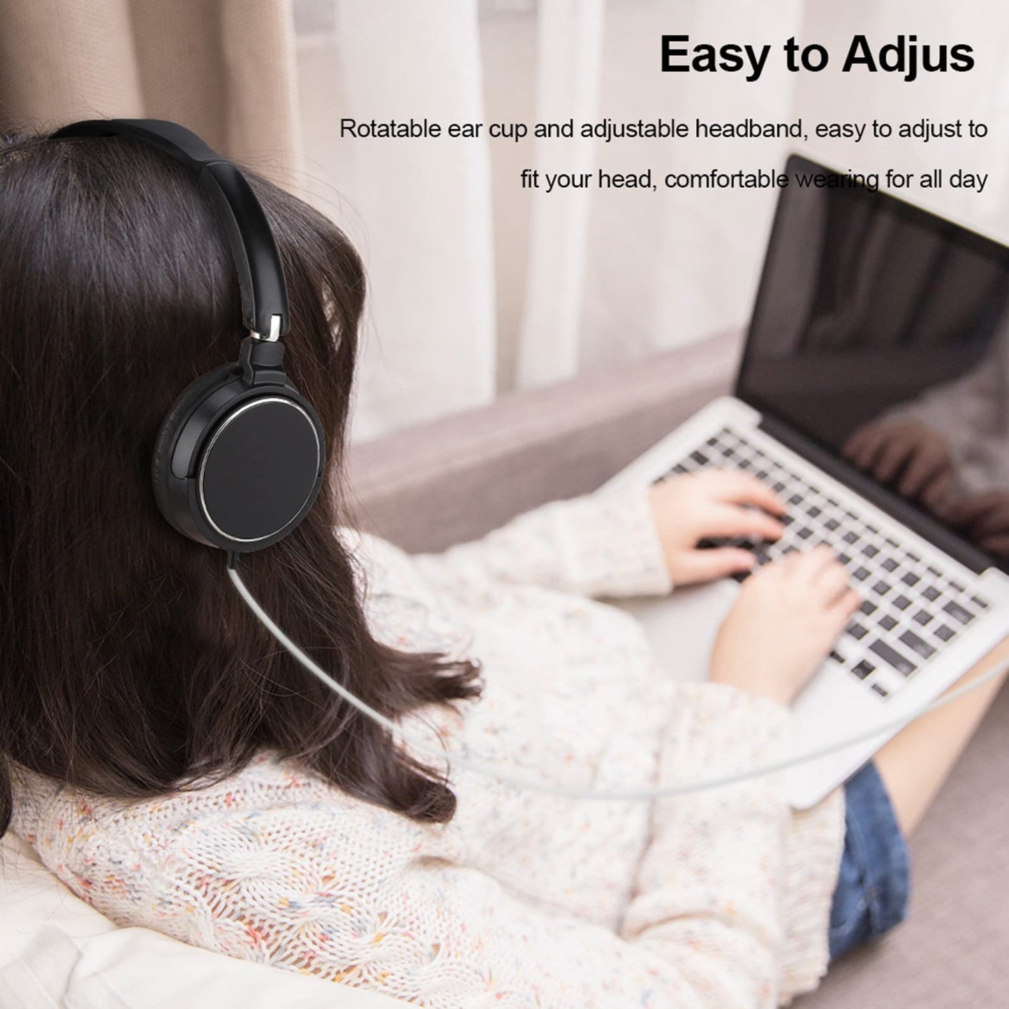 Foldable Head Mounted Headphone Mini Wired Headset Hands Compact Stereo HiFi Music Headset Support Rotatable Ear Cup Adjustable Headband Support TF…
