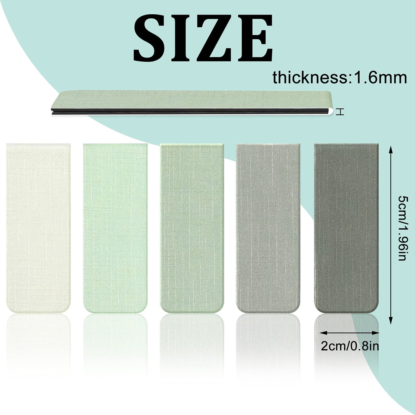30 Pieces Bookmark, Magnetic Bookmarks for Women, Men, Book Lovers, Page Markers for Students Teachers Reading (Misty, Ocean, Emerald)