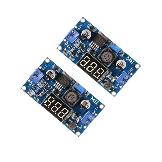 2Pack LM2596 Step Down Module with LED Display, Adjustable DC to DC 4.0-40V to 1.25-37V 36V-24V to 12V-5V Buck Converter Power Supply Voltage…