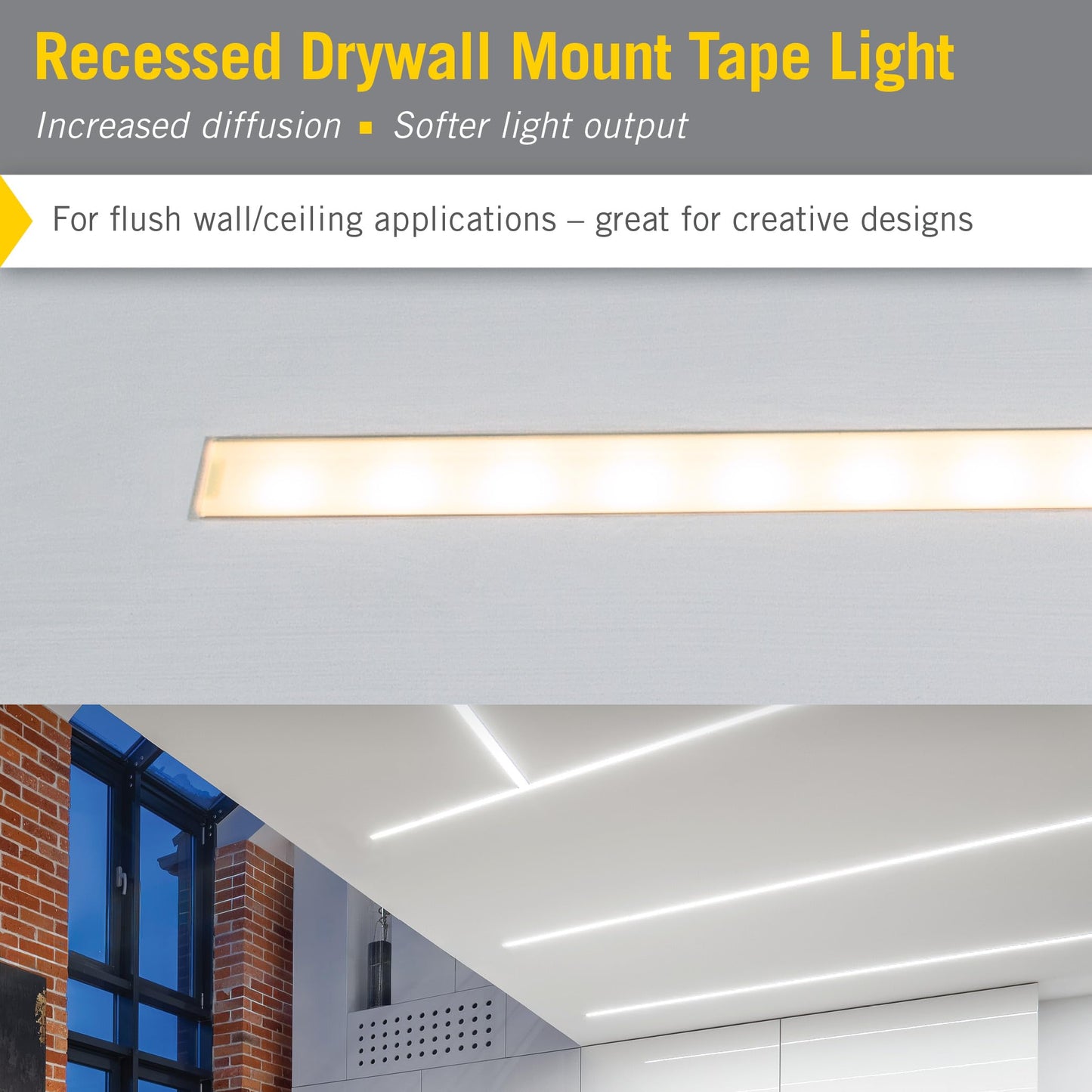 Armacost Lighting Recessed Drywall Mount LED Tape Light Mounting Channel 5-Pack, Silver, 960060