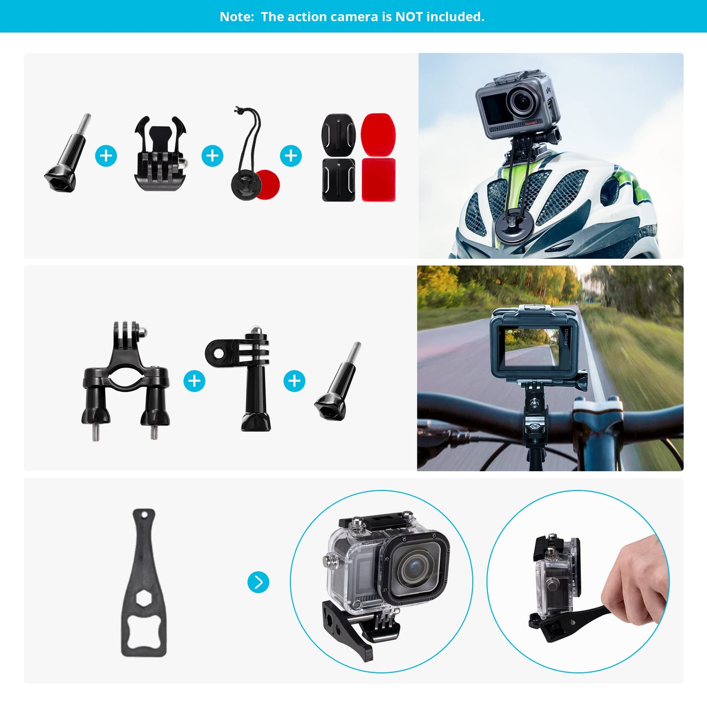 AKASO 60 in 1 Action Camera Accessories Kit Compatible with EK7000/EK7000 Pro/Brave 4/Brave 4 pro/Brave 7 LE/Brave 7/Brave 8/V50X/V50 Pro/V50