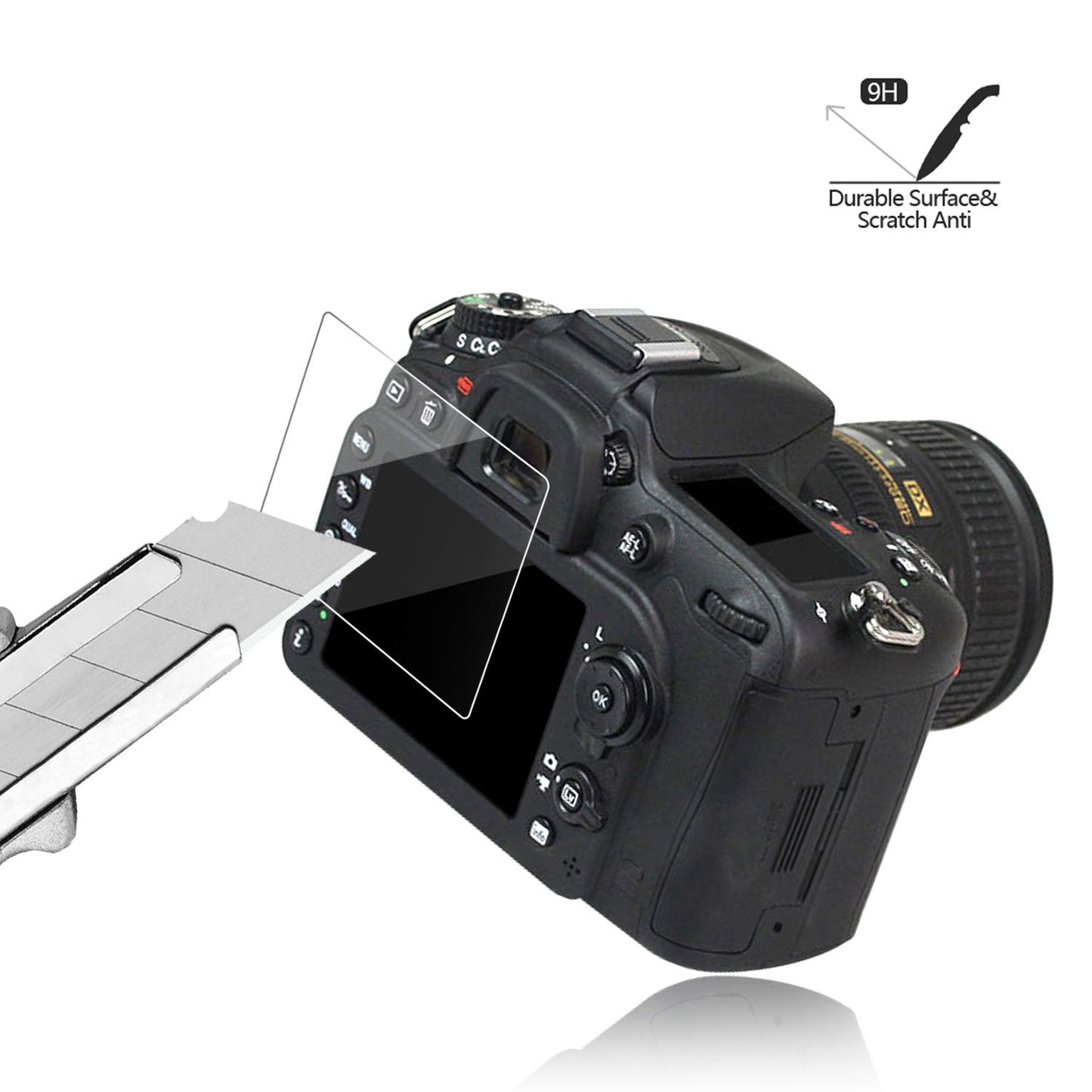 [3-Pack] Tempered Glass Screen Protector for Canon EOS 5D Mark IV 5D4 5DIV 5DS 5DS R DSLR Camera, AKWOX [0.3mm 2.5D High Definition 9H] Optical LCD
