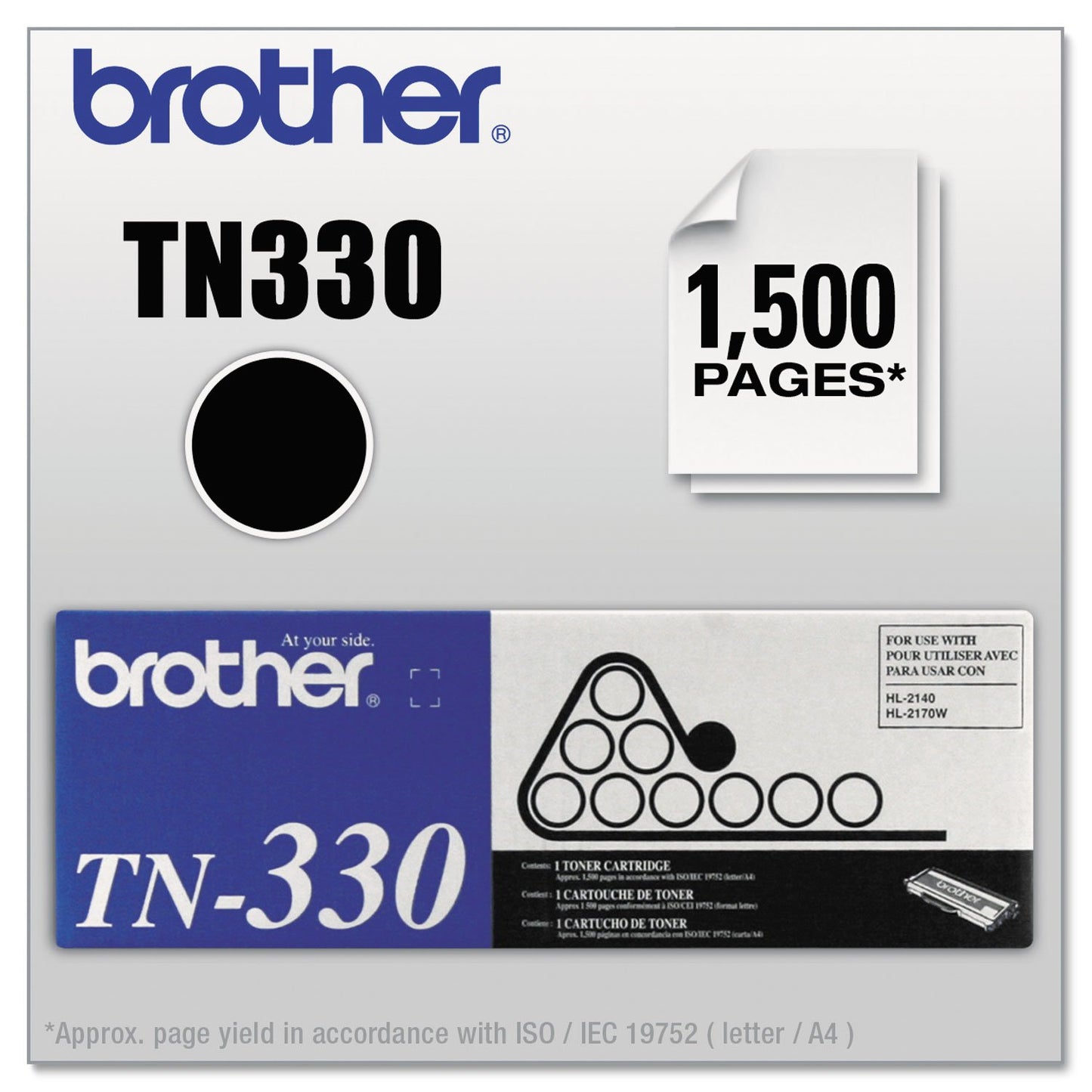 Tn330 Toner Cart For Dcp-7030/ 7040 Hl-2140/2170w/ Mfc-7340/7345n