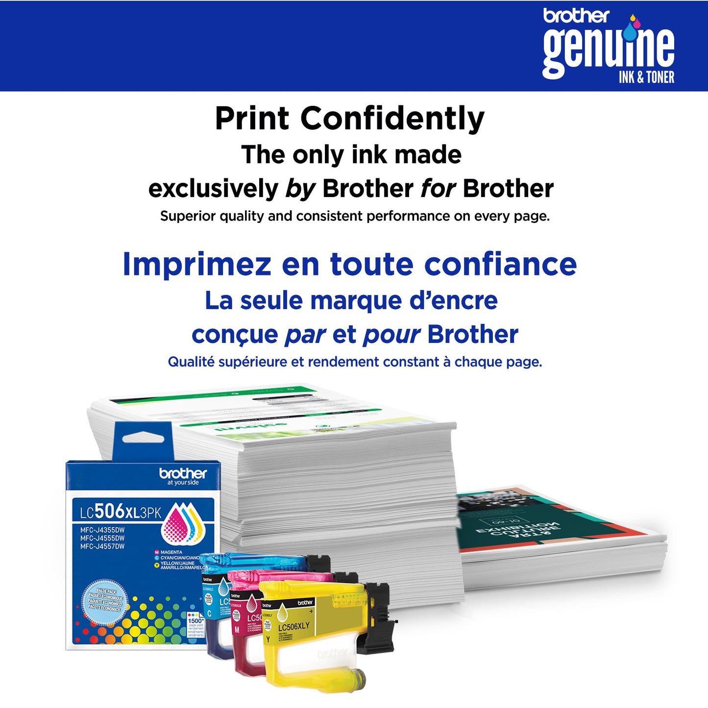 Brother Genuine LC506BK Standard Yield Black Ink Cartridge (for use INKvestment 4355, 4555, and 4557 Printers)