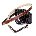 CANPIS CP008 Camera Shoulder Neck Strap compatible with Canon Nikon Leica Fuji Sony Olympus etc. Brown Color, Adjustable Length, Slim with Flocking