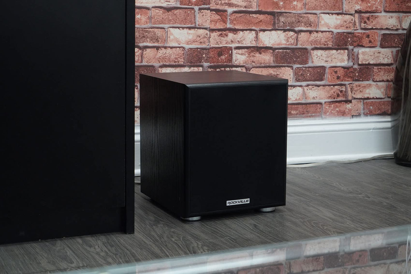 Rockville Rock Shaker 6.5 Black 200W Peak/100W RMS Powered Home Theater Subwoofer, Class-D, Adjustable Crossover, 20Hz-200Hz, Compact Design