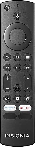 Insignia Remote (NS-RCFNA-21 Rev E) with Microphone for Fire TV - Black (Renewed)