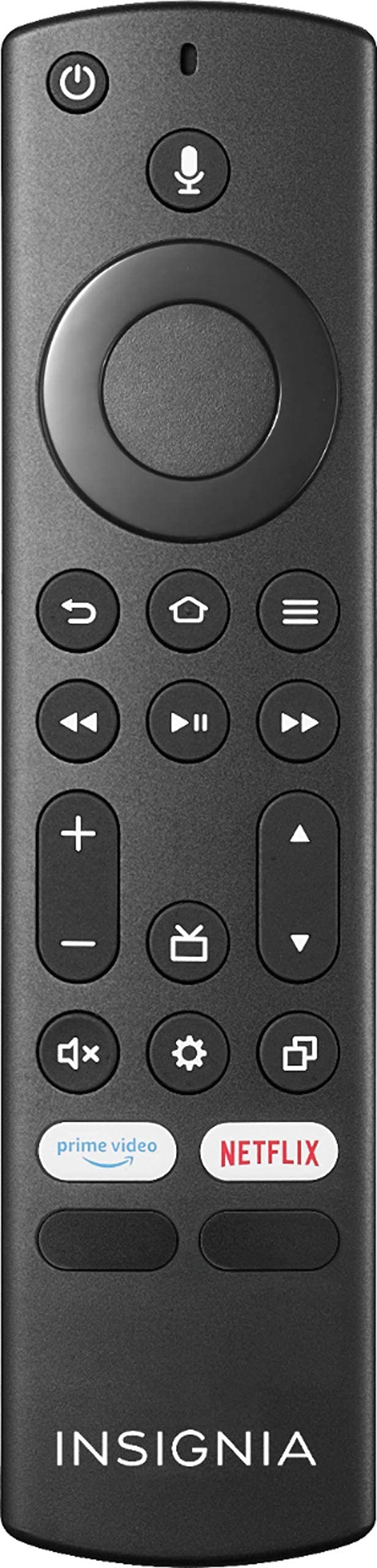 Insignia Remote (NS-RCFNA-21 Rev E) with Microphone for Fire TV - Black (Renewed)