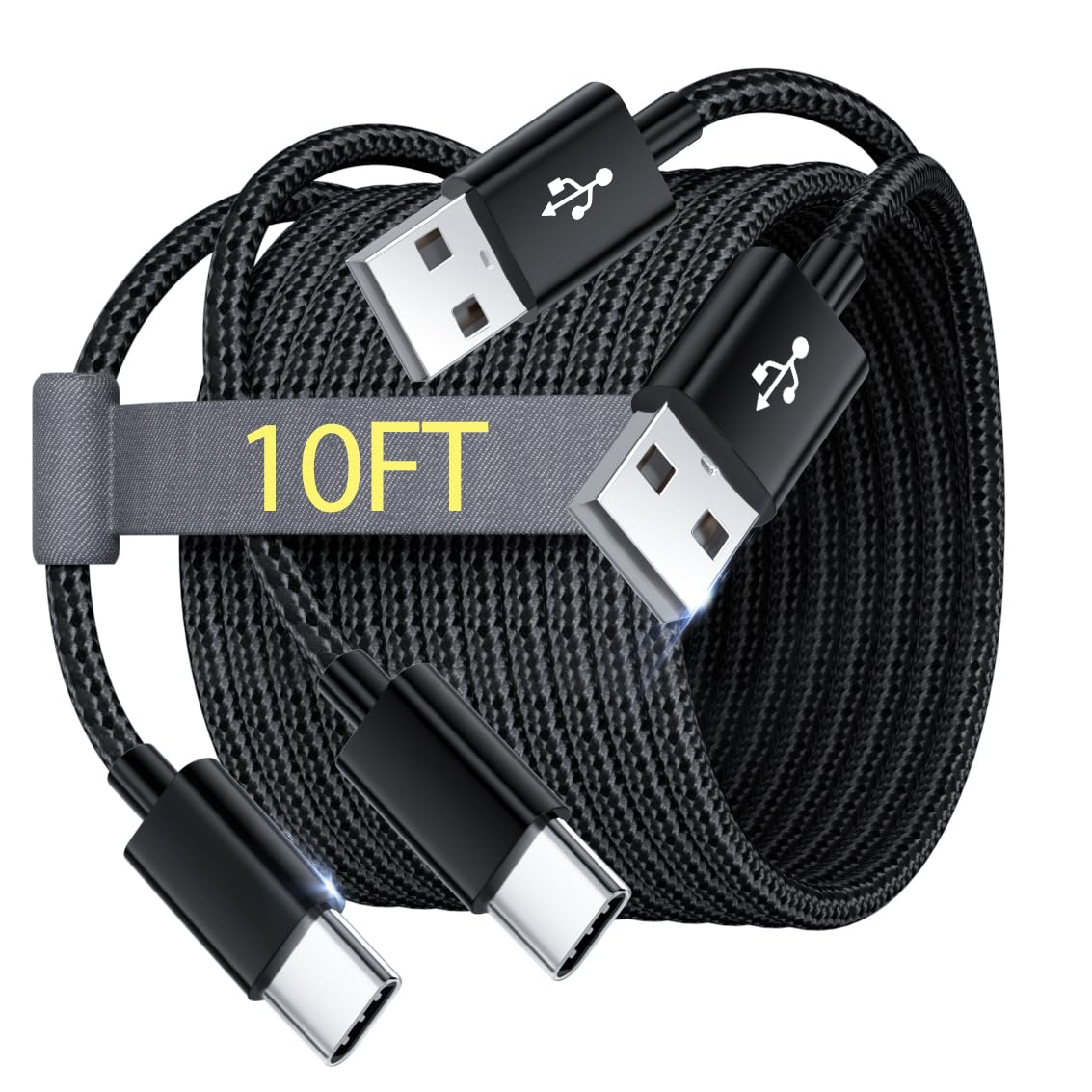 2Pack 10FT USB C Cable Fast Charger for Amazon Fire HD 10 9th - 11th Generation Tablet 2019 2021,HD 8 2020 Gen HD7 Inch 2022 Kids Pro Edition,USBC