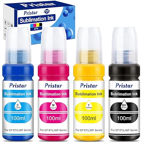 Pristar Sublimation Ink for EPS Ecotank ET 2803 ET-2800 ET-4800 ET-2850 2840 ET-2710 ET 2720 ET 2760 ET-15000 ET-3760 ET-2400 ET-2750 5170 400 ml