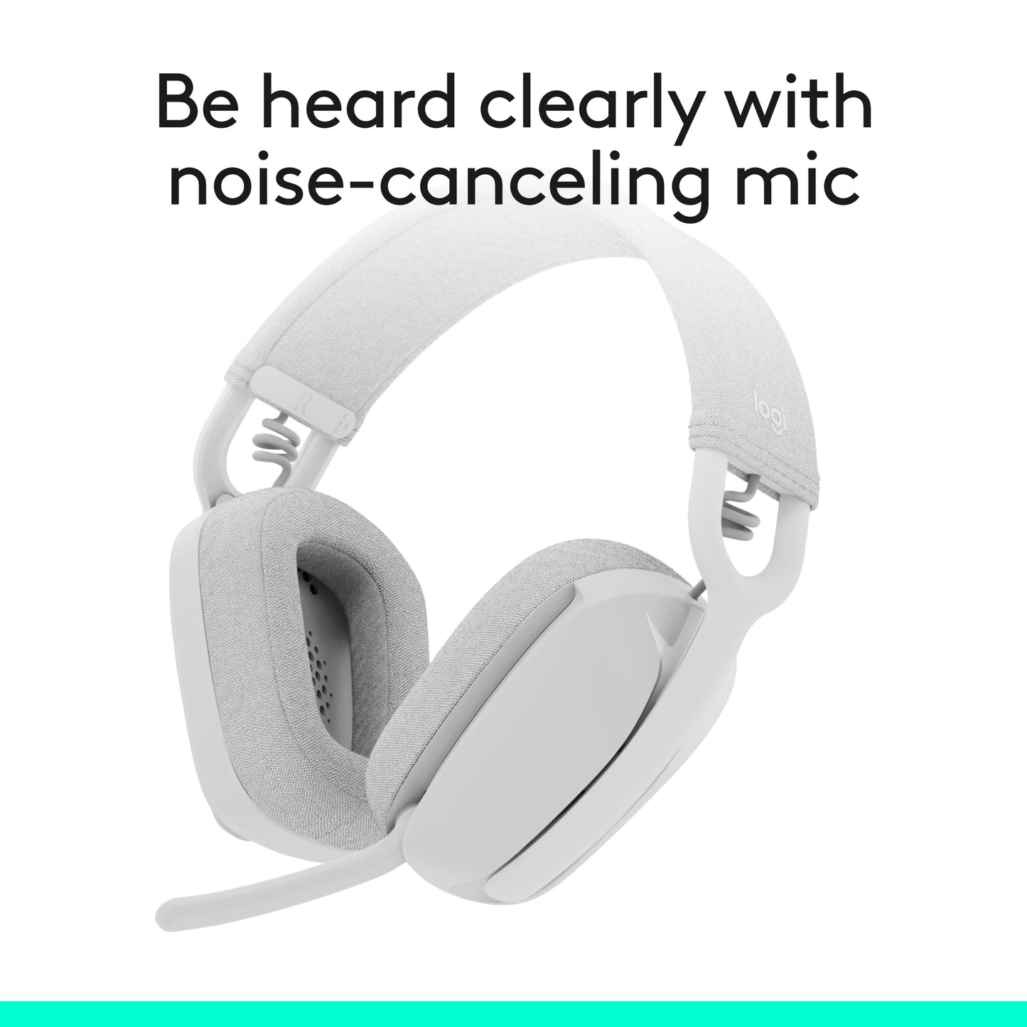 Logitech Zone Vibe 100 Wireless Over Ear Headphones - Off White
