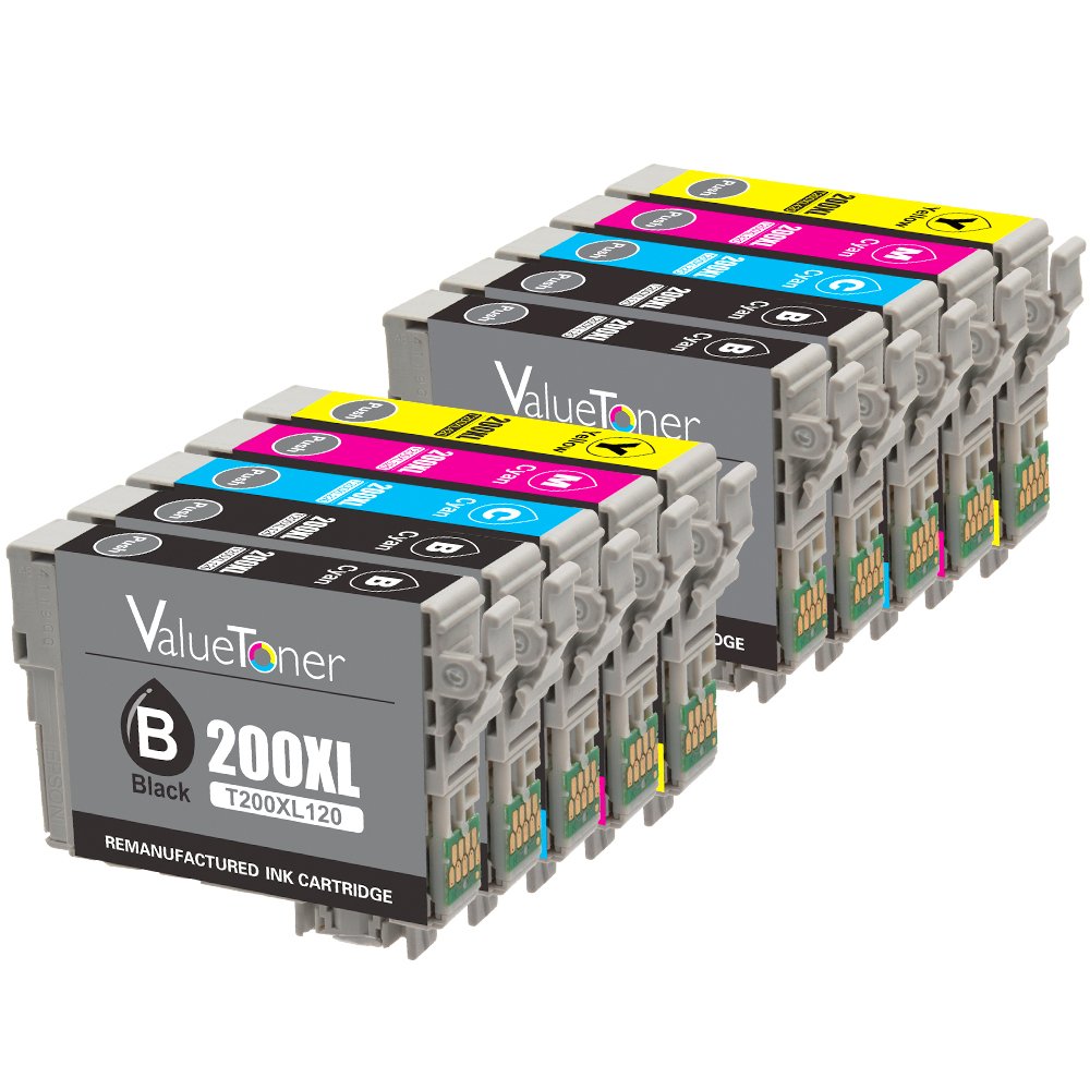 Valuetoner WF-2540 Remanufactured Ink Cartridges for 200xl (4 Black,2 Cyan, 2 Magenta,2 Yellow) 10 Pack for Expression XP-410 XP-400 XP-310 Workforce
