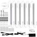 LABOREDUCER LED Under Cabinet Lighting Plug in Warm White 6 Pack,12inches Bar Dimmable Under Cabinet Lights, Under Counter Lights for Kitchen Ultra