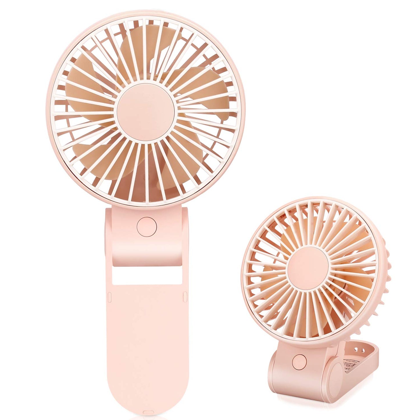 TriPole Mini Handheld Fan USB Portable Fans Rechargeable Battery Operated Foldable Desk Fan 3 Speed Hanging Personal Fan for Home Office Indoor Use
