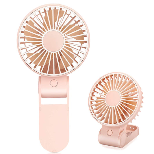TriPole Mini Handheld Fan USB Portable Fans Rechargeable Battery Operated Foldable Desk Fan 3 Speed Hanging Personal Fan for Home Office Indoor Use