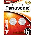 Panasonic CR1632 3.0 Volt Long Lasting Lithium Coin Cell Batteries in Child Resistant, Standards Based Packaging, 2-Battery Pack