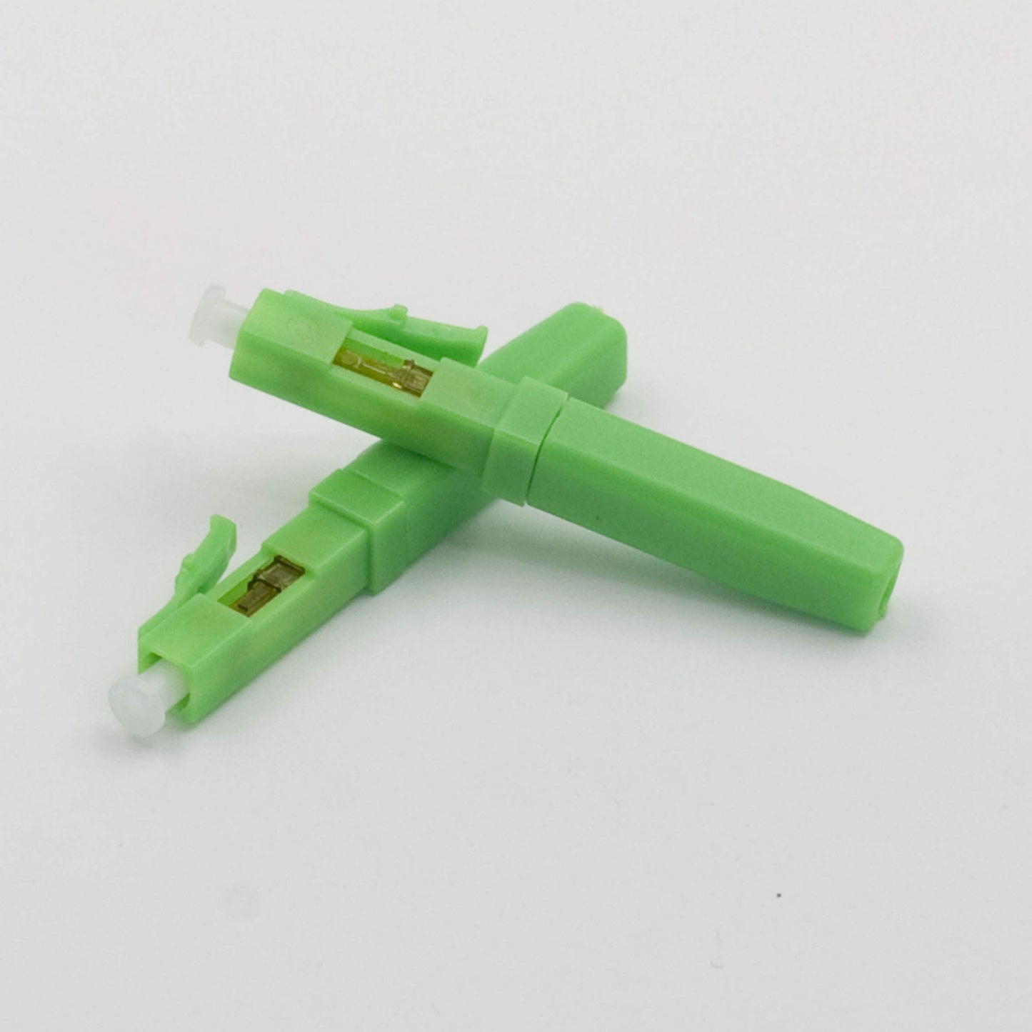 10pcs LC APC Fiber Optic Quick Connector Fiber Optic Fast Connectors Single Mode 9/125 Mechanical Connectors Adapter for 2.0x3.0mm Butterfly Cable
