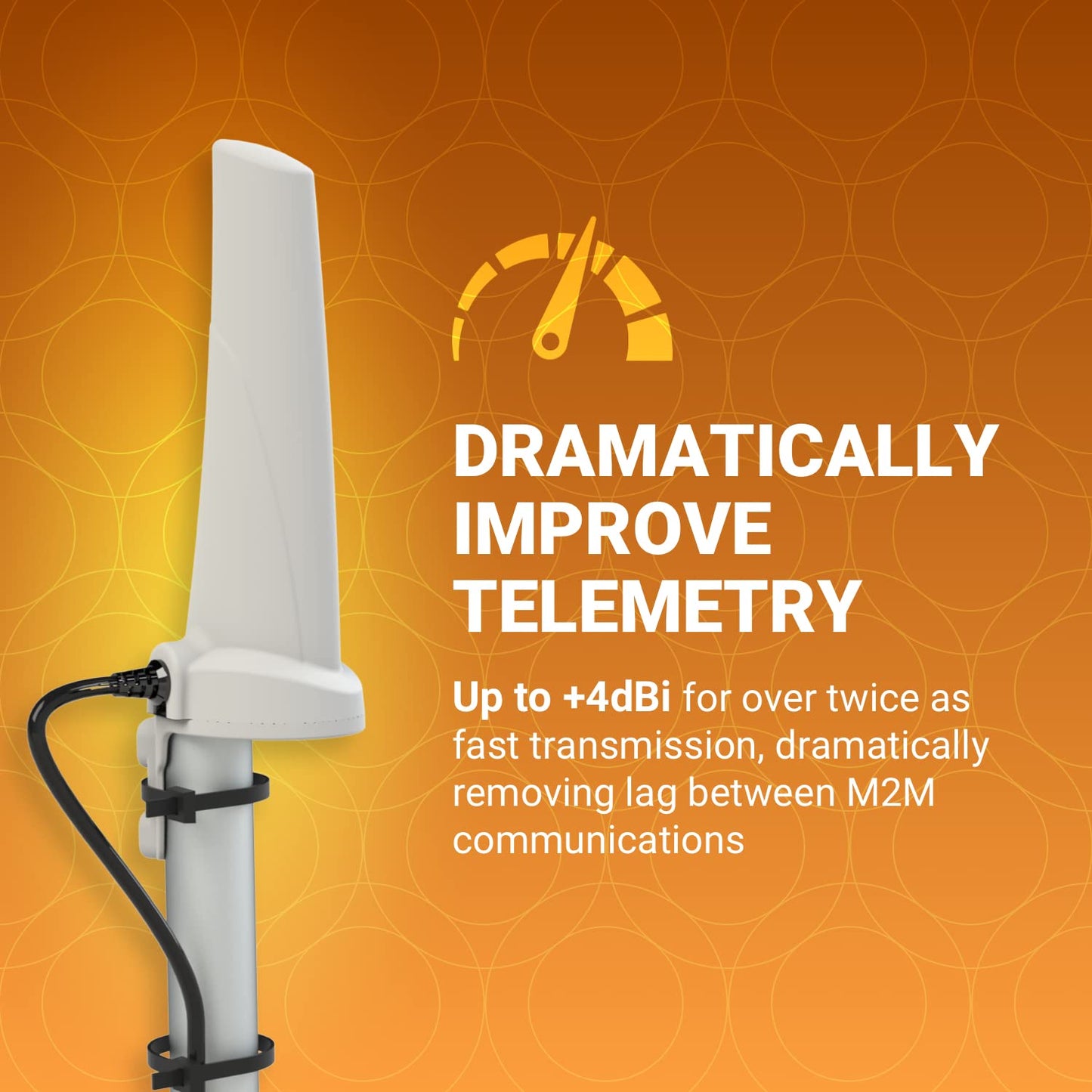 Poynting OMNI-280 Omnidirectional Wideband Cellular Desktop Antenna | SISO | 4G LTE | WiFi 2.4 GHz | 698-3800 MHz | Band 71 (1 Meter Cable)