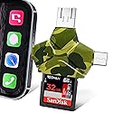 JOZDAUP SD/Micro SD Card Reader for iPhone/iPad/Android/Mac/Computer/Camera, 4 in 1 Triangle Portable Memory Card Reader, Compatible with TF