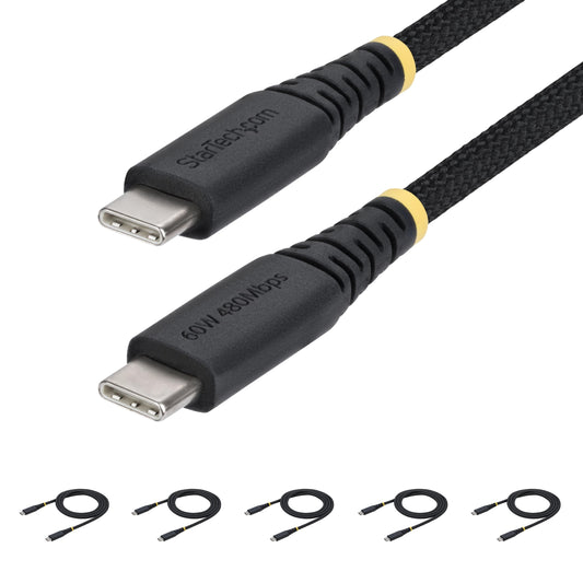 StarTech 5-Pack 3ft/91cm USB-C to USB-C Braided Cable (USB2CC3FNCBR5PK)