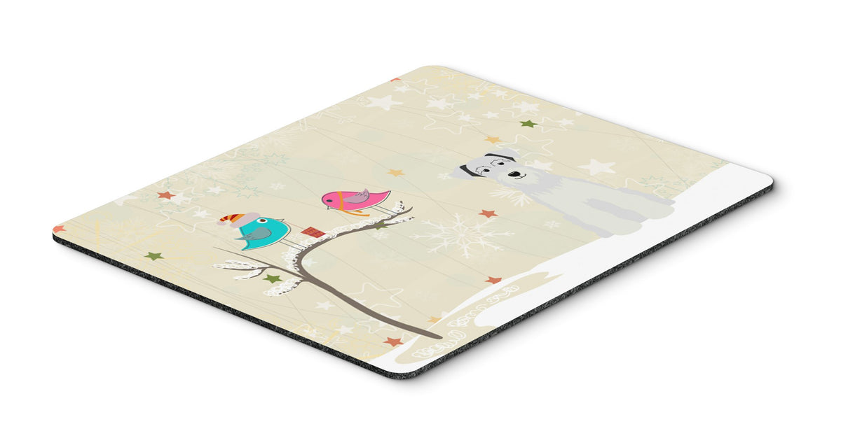 Caroline's Treasures BB2525MP Between Friends Schnauzer - White Mouse Pad, Hot Pad or Trivet for Home Office Gaming Working Computers Laptop Mouse