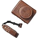 BolinUS Premium PU Leather FullBody Camera Case Bag Cover for Canon PowerShot G7 X Mark II/Mark III G7X2 G7X3 With Neck Strap (Brown)