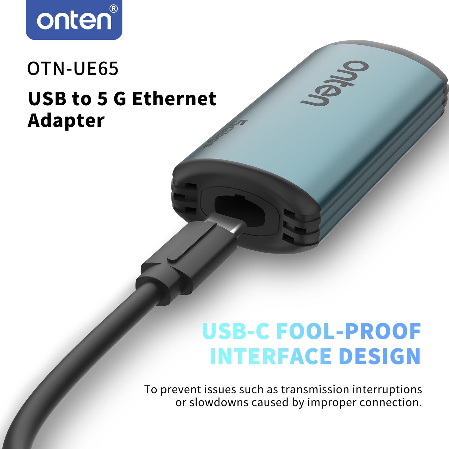 USB-C to Ethernet Adapter - 5Gbps High-Speed,USB-A to RJ45 5000Mbps Ethernet LAN Network Adapter Thunderbolt 4/3 Compatible, for iPhone 15 Pro/Max