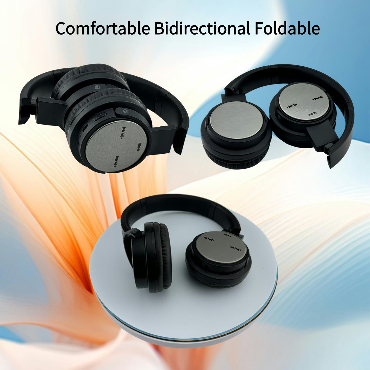 YUSONIC Bluetooth Headphones with Case, Super Bass Wireless Headphone, Stereo Headset Micro SD/TF, Bidirectional Foldable Headphones for Travel Home…