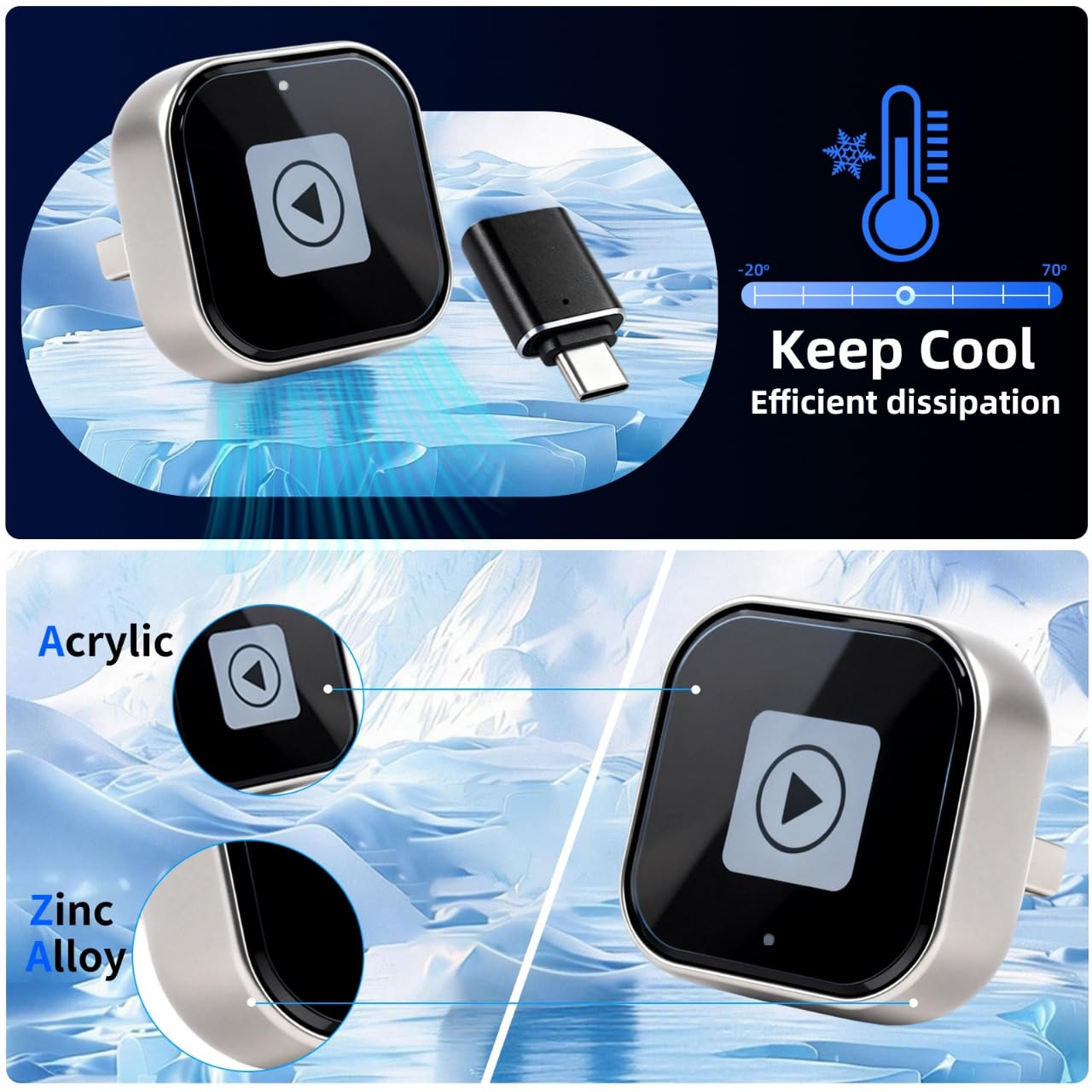 [2026 Upgrade] 2-in-1 Wireless CarPlay and Android Auto Adapter, Plug & Play, 5GHz Dual-Band Zero Latency, with USB/USB-C Converter