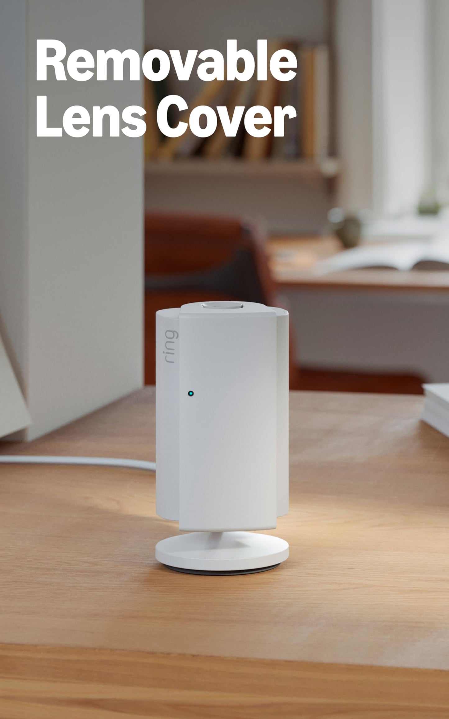 Ring Indoor Cam Plus (newest model), Home or business security, Retinal 2K for crisp, true-to-life video quality, 4x Enhanced Zoom, Low-Light Sight
