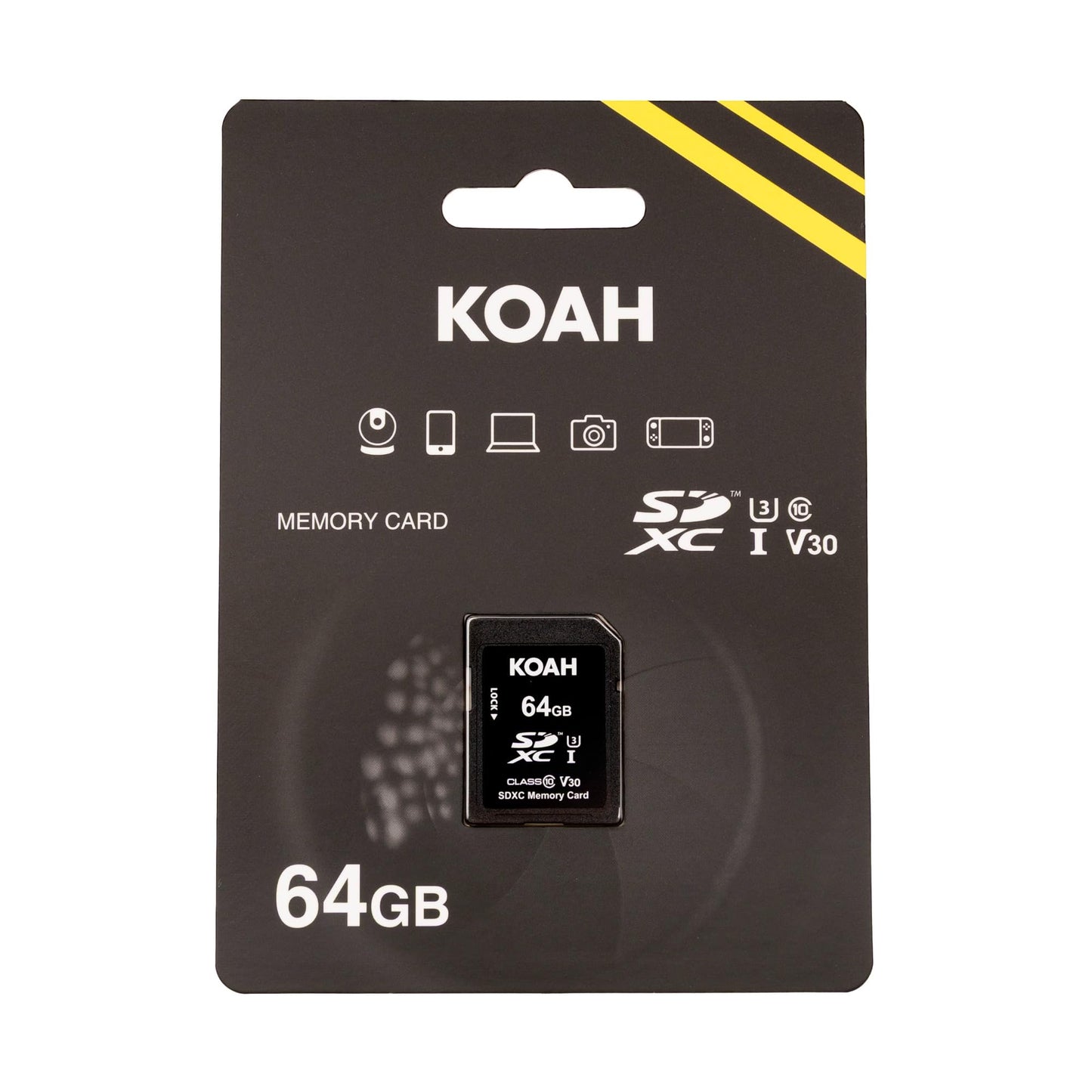 Koah Ultimate 64GB SDHC Memory Card Class10 U3 V30 UHS-I High-Speed Flash Storage