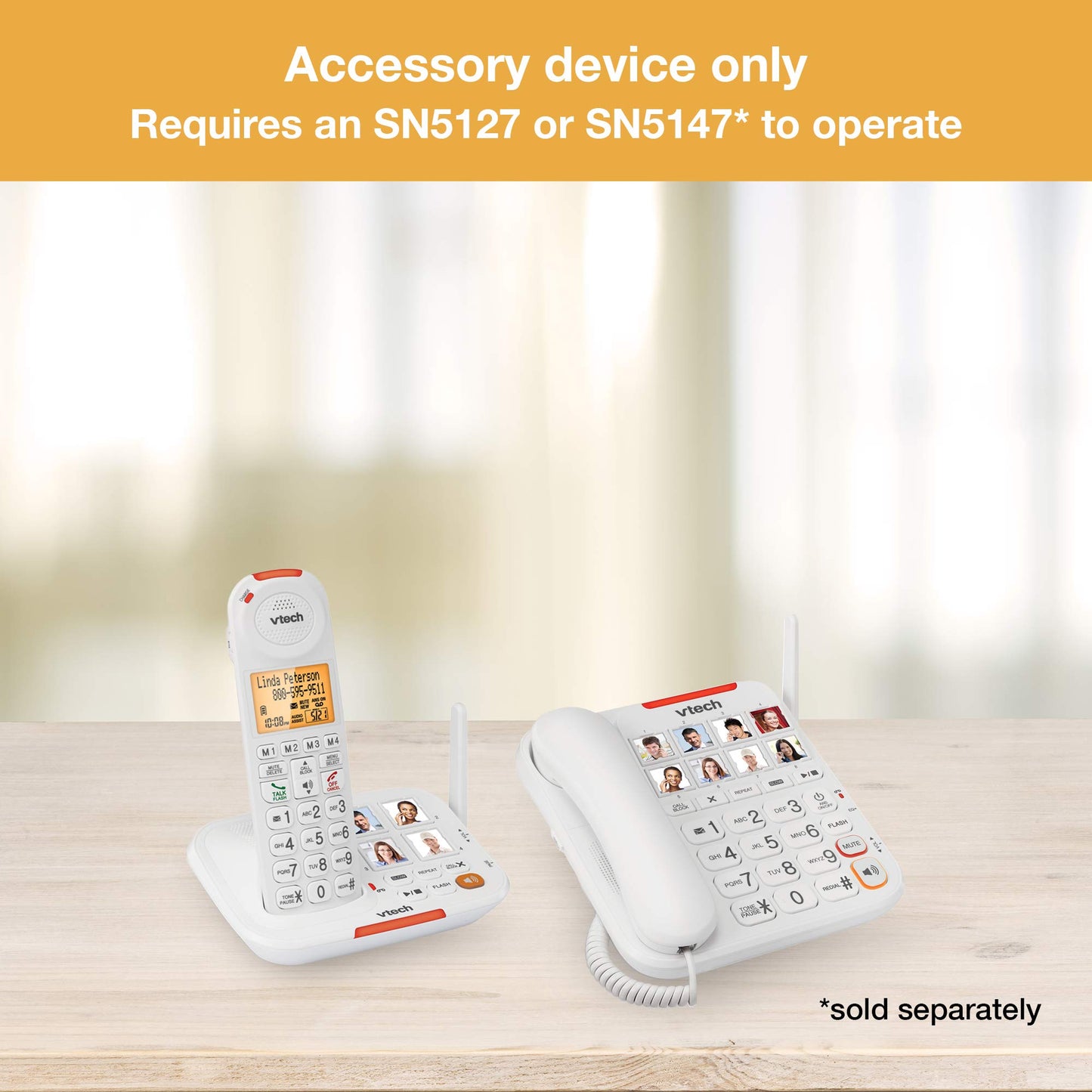 VTech SN7014 Cordless Extension Ringer for SN5127 & SN5147 Senior Phone Systems