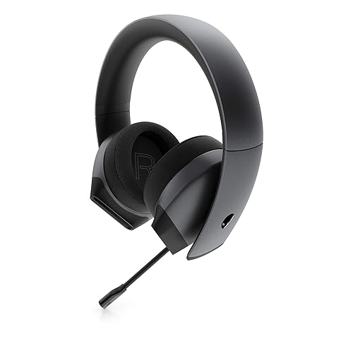 Alienware 7.1 PC Gaming Headset AW510H-Dark: 50mm Hi-Res Drivers - Noise Cancelling Mic - Multi Platform Compatible(PS4,Xbox One,Switch) via 3.5mm