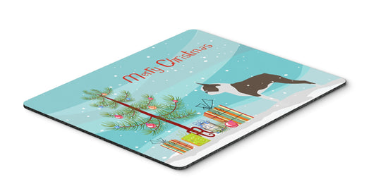 Caroline's Treasures BB2962MP Boston Terrier Merry Christmas Tree Mouse Pad, Hot Pad or Trivet for Home Office Gaming Working Computers Laptop Mouse