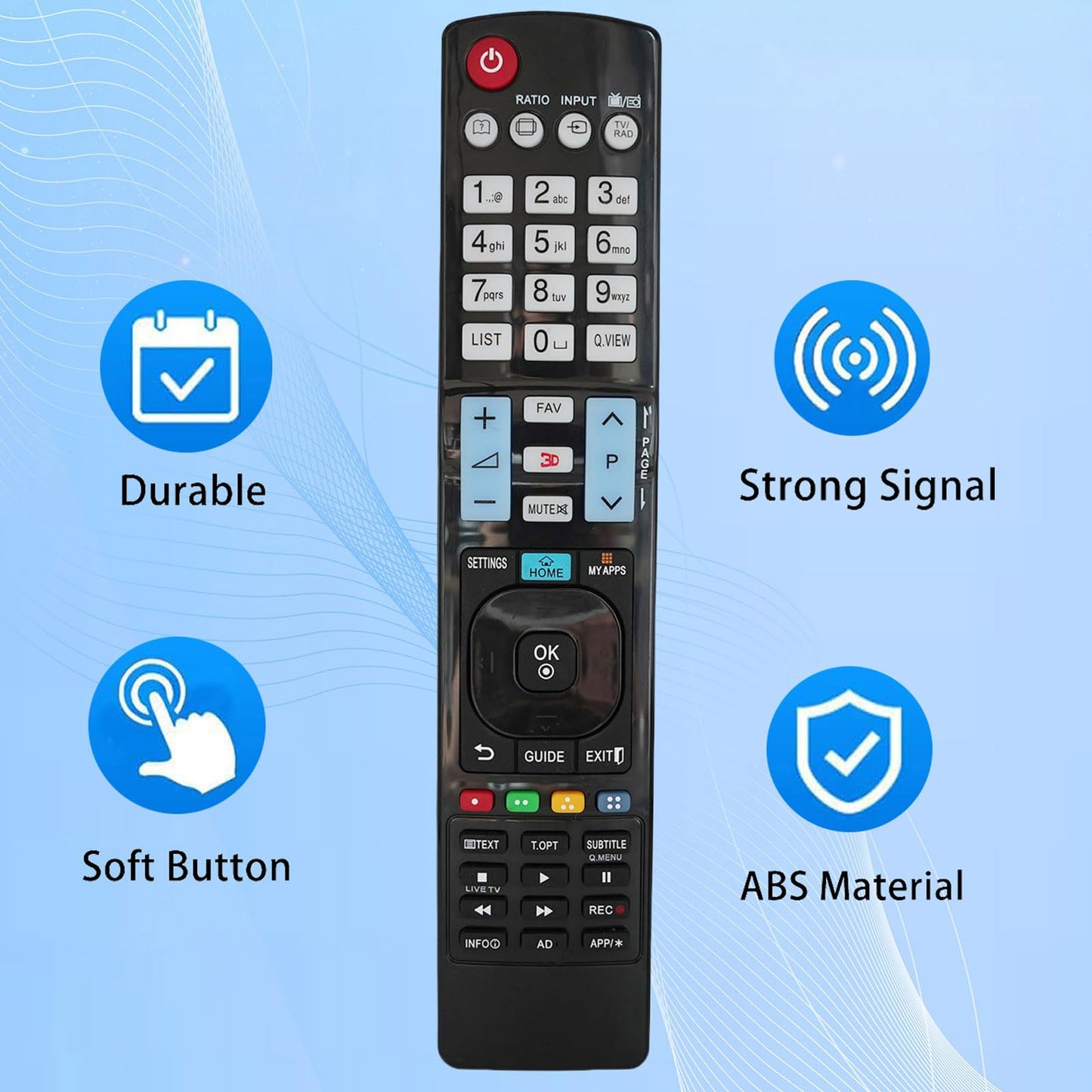Universal Replacement Remote Control for LG Zenith AKB69680436 Z42PQ20 Z42PT320-UC Plasma LCD LED HDTV TV