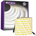 HitLights White COB LED Strip Lights 5000K, 12V Tape Light 16.4ft, 2640 LEDs, 426 lm/ft, CRI 90+, IP30, Premium High Density Lighting for Kitchen