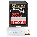 SanDisk 256GB Extreme Pro SDXC Memory Card Works with Panasonic Lumix DC-GH7 & DC-G9 II Mirrorless Camera (SDSDXXD-256G-GN4IN) Bundle with (1)