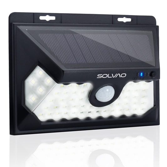 SOLVAO Solar Motion Sensor Ultra Bright Outdoor Security Light, Floodlight | IP65 Waterproof, Wireless, Portable | 60 LED | Front Door, Backyard