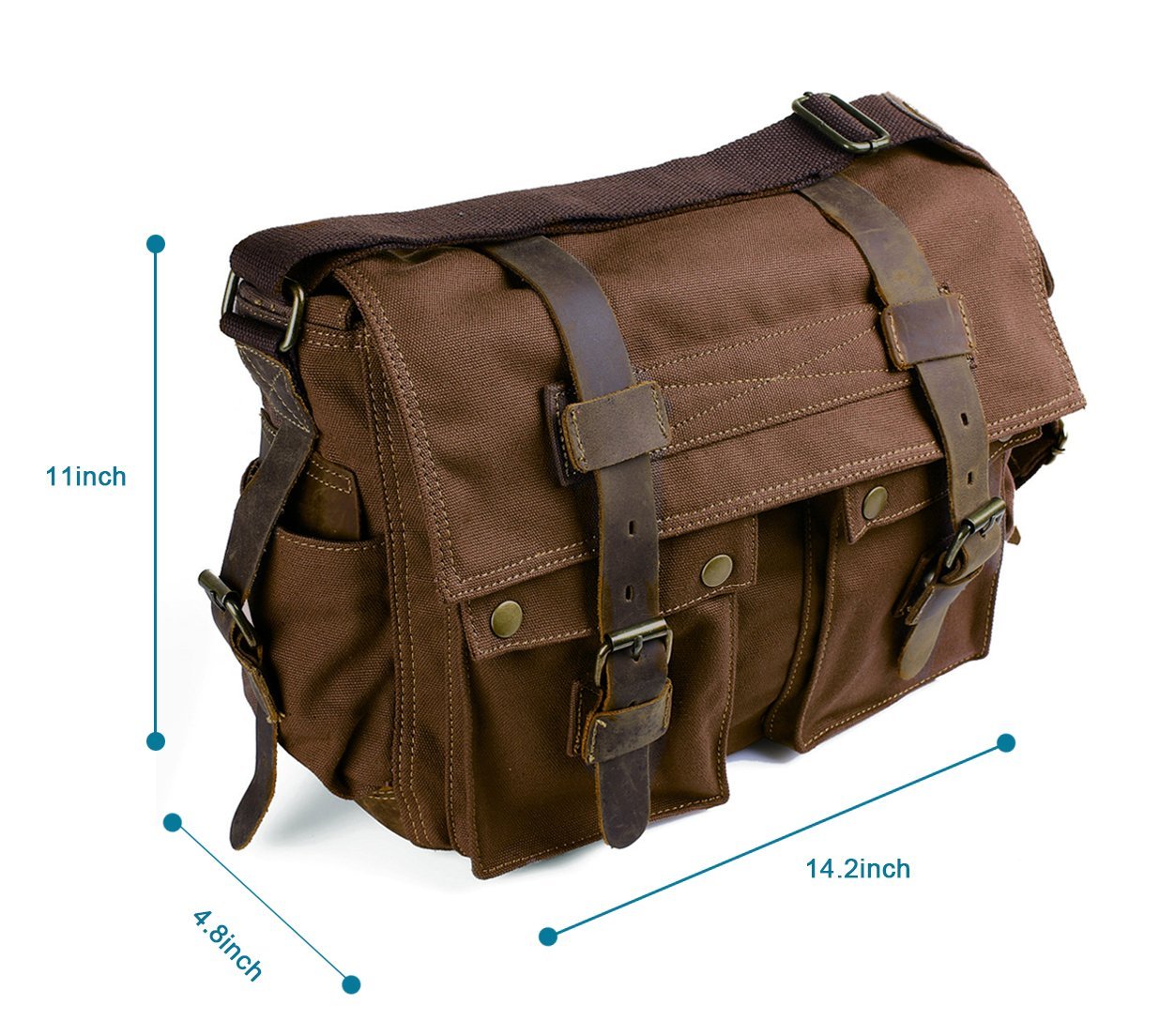 Men's Lightweight Vintage Waterproof Canvas DSLR SLR Shockproof Camera Shoulder Messenger Bag Sling Bag