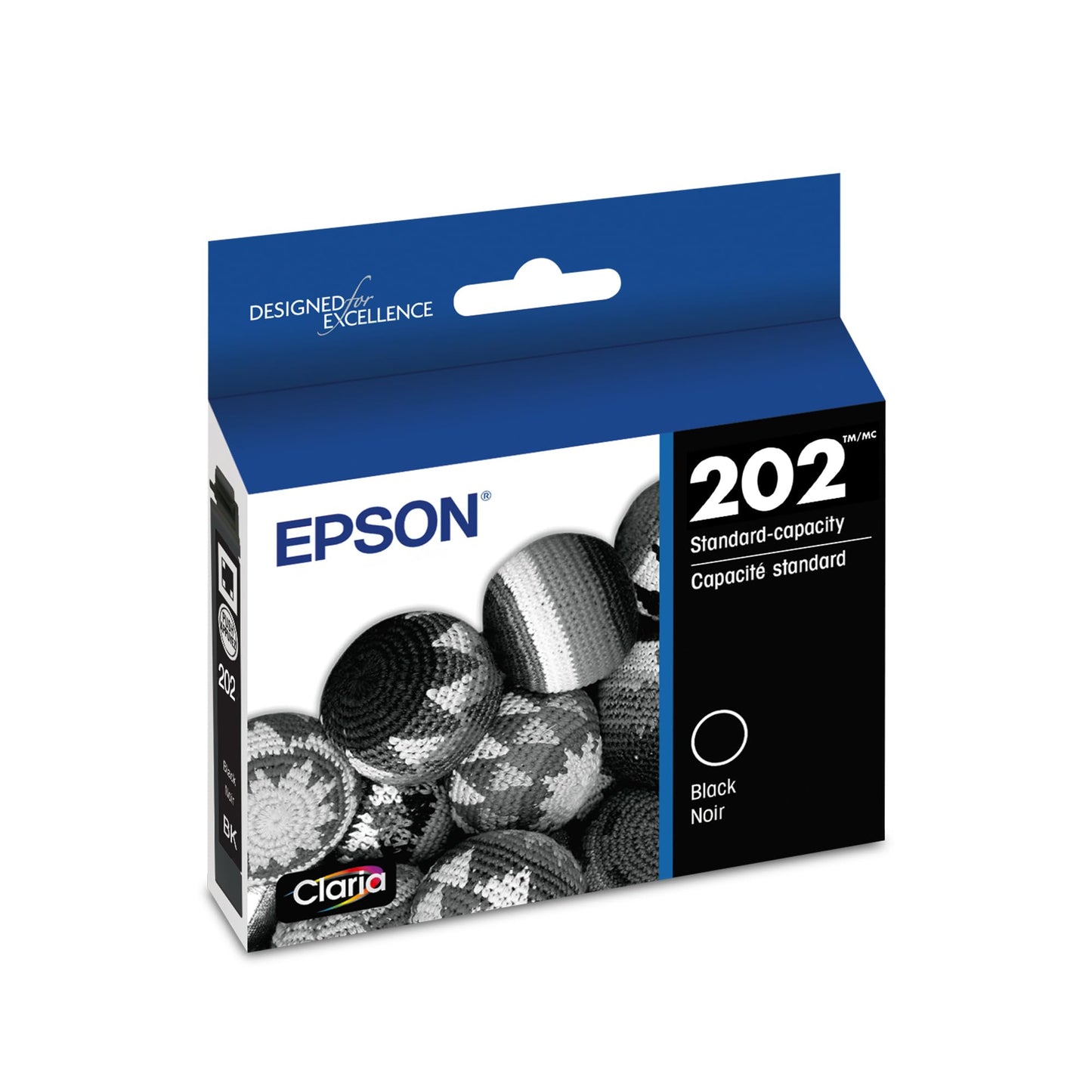 Epson 202 Claria Ink Standard Capacity Black Cartridge (T202120-S) Works with Workforce WF-2860, Expression XP-5100