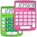 CATIGA Desktop Calculator 8 Digit with Solar Power and Easy to Read LCD Display, Big Buttons, for Home, Office, School, Class and Business, 4 Function