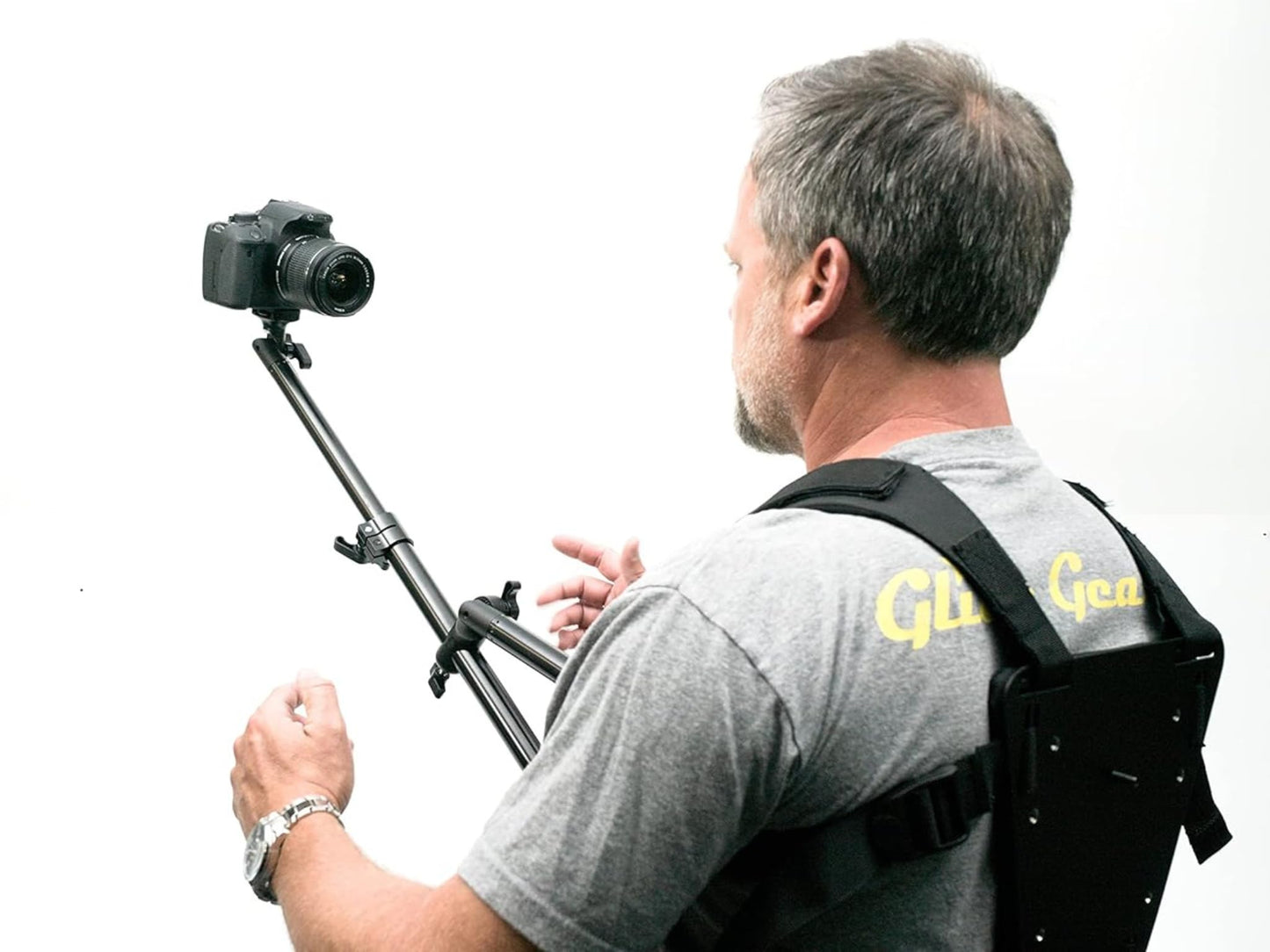 Glide Gear SNC 100 Snorricam Rig - for DSLR, Smartphone - Chest Mount, 3ft Arm, 3.3lb Payload, Lightweight Aluminum Harness